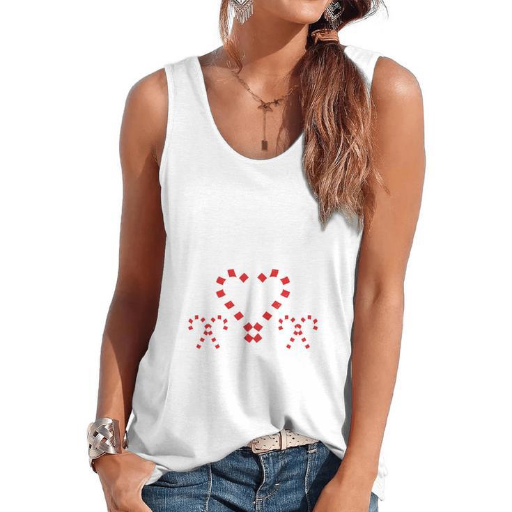 Christmas Candy Cane Work Of Heart Fourth 4th Grade Teacher Flowy Tank