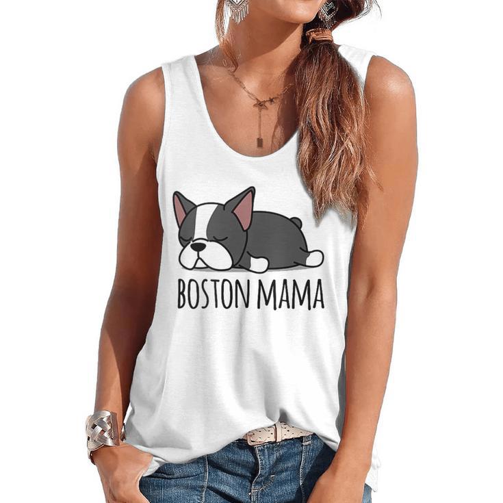 Cute Boston Terrier Boston Mama Flowy Tank
