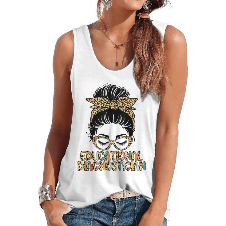 Cute Educational Diagnostician Teacher Appreciation Week Men Women Flowy Tank