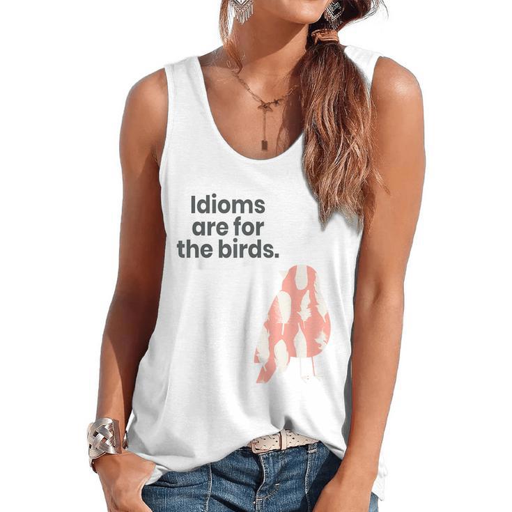 English Teachers Idiom Joke Grammar Police Literature Lovers Men Women Girls Kids Flowy Tank