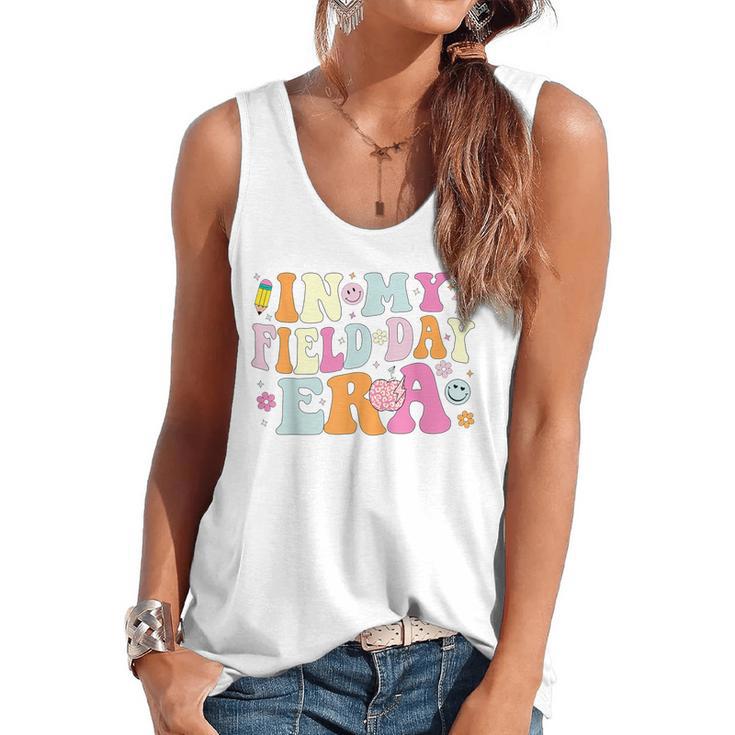 In My Field Day Era Teacher Kids Cute Groovy Field Day Flowy Tank