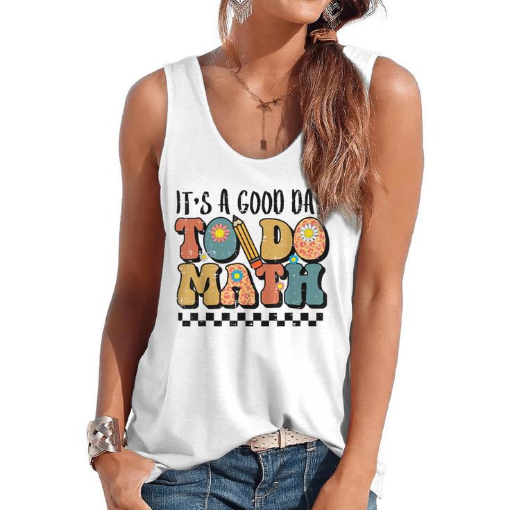 Good Day To Do Math Teacher Vintage Groovy Nerd Women Men Flowy Tank