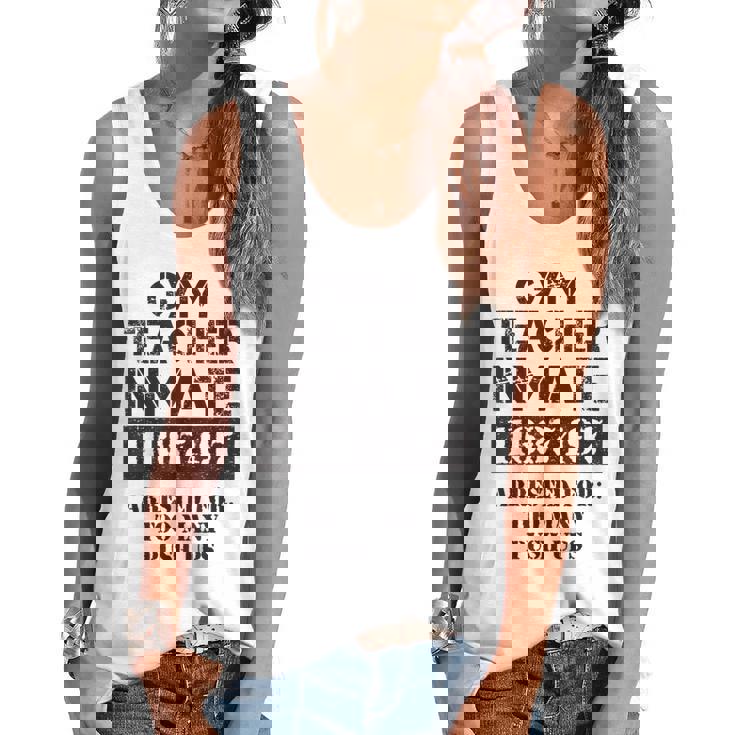 Halloween Gym Teacher Prisoner Costume Flowy Tank