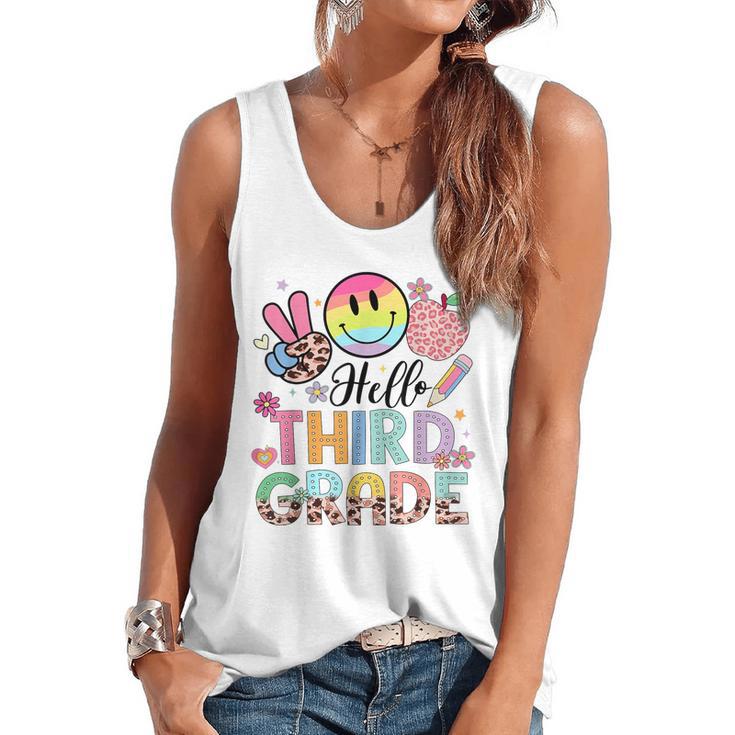 Hello 3rd Grade Boy Girl Teacher Back To School 3rd Grade Flowy Tank