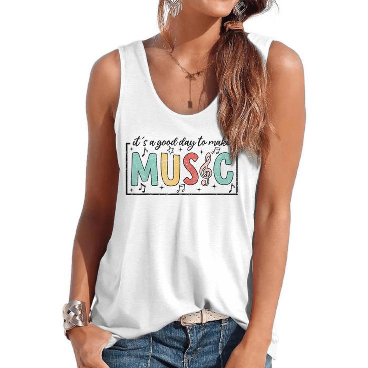 It's A Good Day To Make Music Musician Music Teacher Flowy Tank