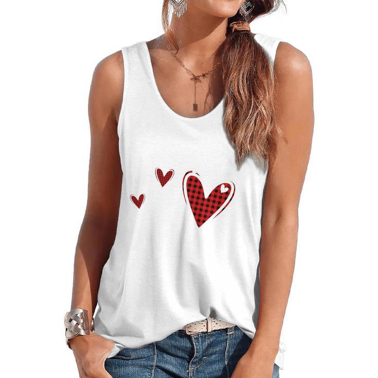Kindergarten Has My Heart Buffalo Print Teacher Valentine Flowy Tank