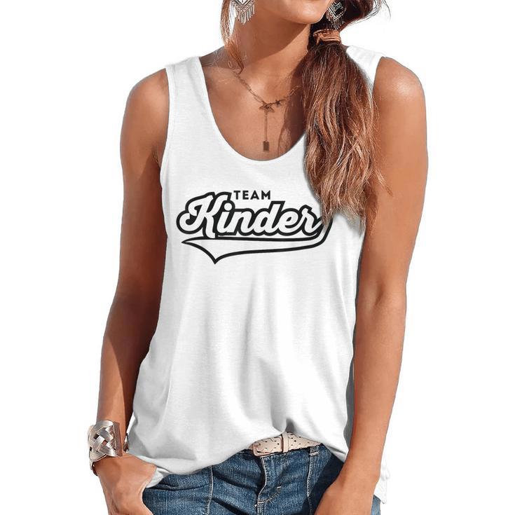 Kindergarten TEAM School Teacher Kinder Baseball-Style Shirt Flowy Tank