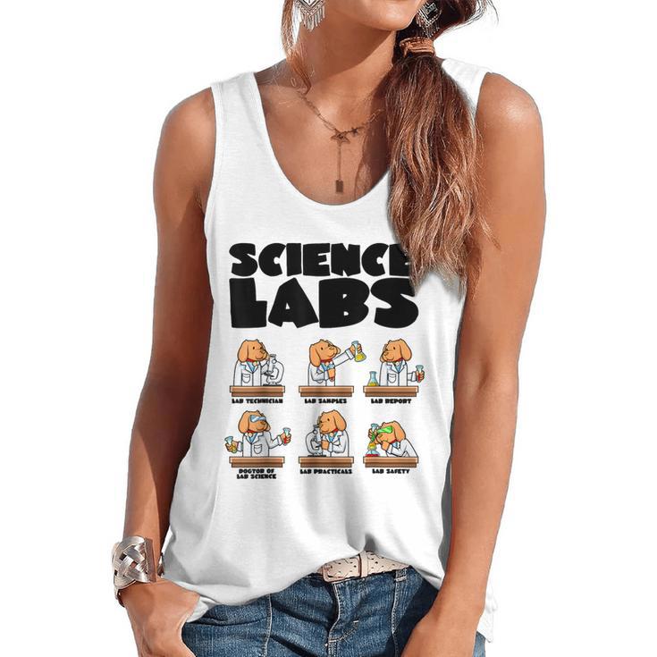 Labrador Retriever Science Labs Dog Lover Teacher Flowy Tank