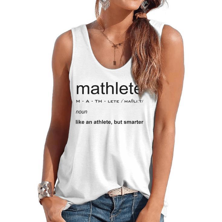Mathlete Definition Math Math Teacher Nerd Geek Men Women Girls Kids Flowy Tank