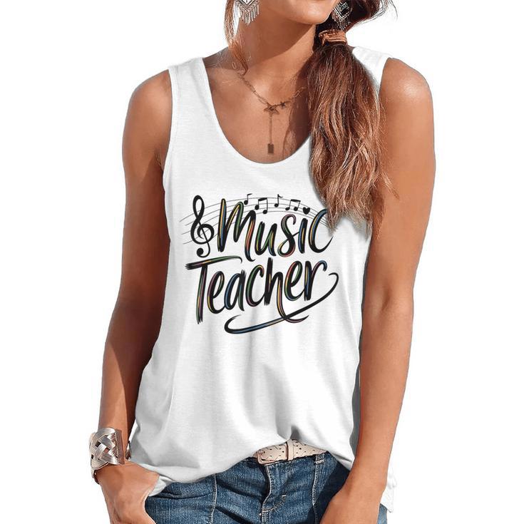 Music Teacher For Women Elementary First Day Of School Flowy Tank
