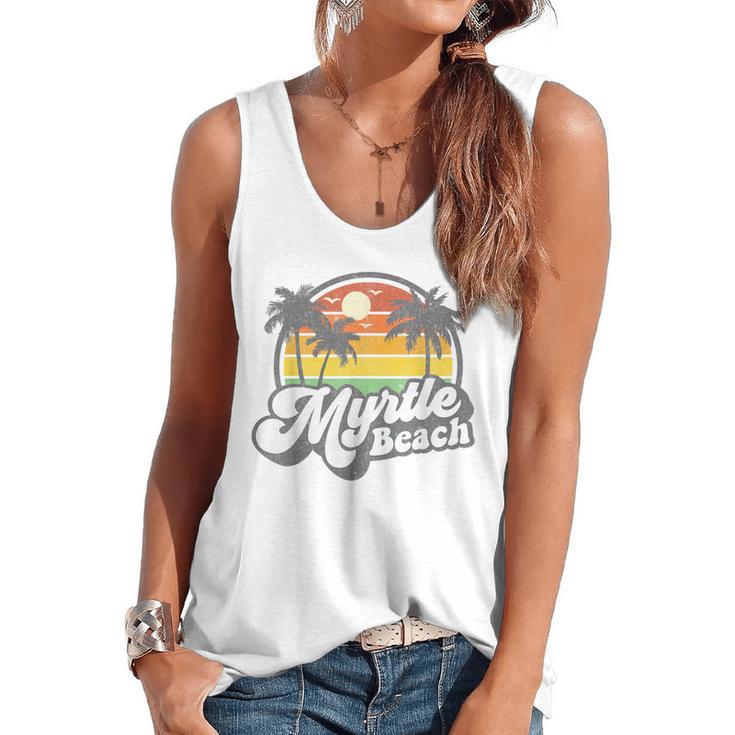 Myrtle Beach South Carolina Retro 70s Vintage Vacation Flowy Tank