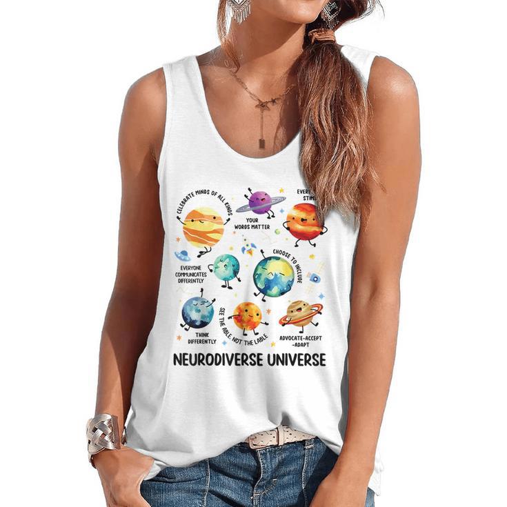 Neurodiverse Universe Space Planet Special Education Teacher Flowy Tank