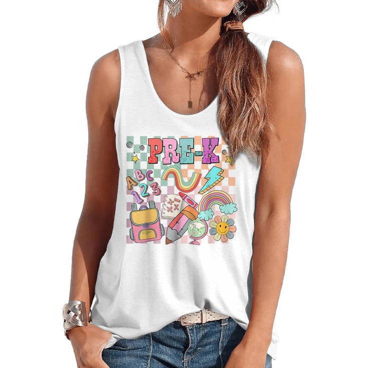 Pre K Back To School Teacher Student Men Women Kids Flowy Tank