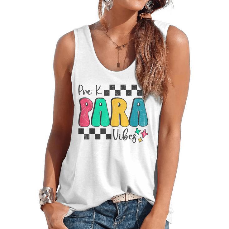 Pre-K Paraprofessional Teacher Back To School Vibes Flowy Tank