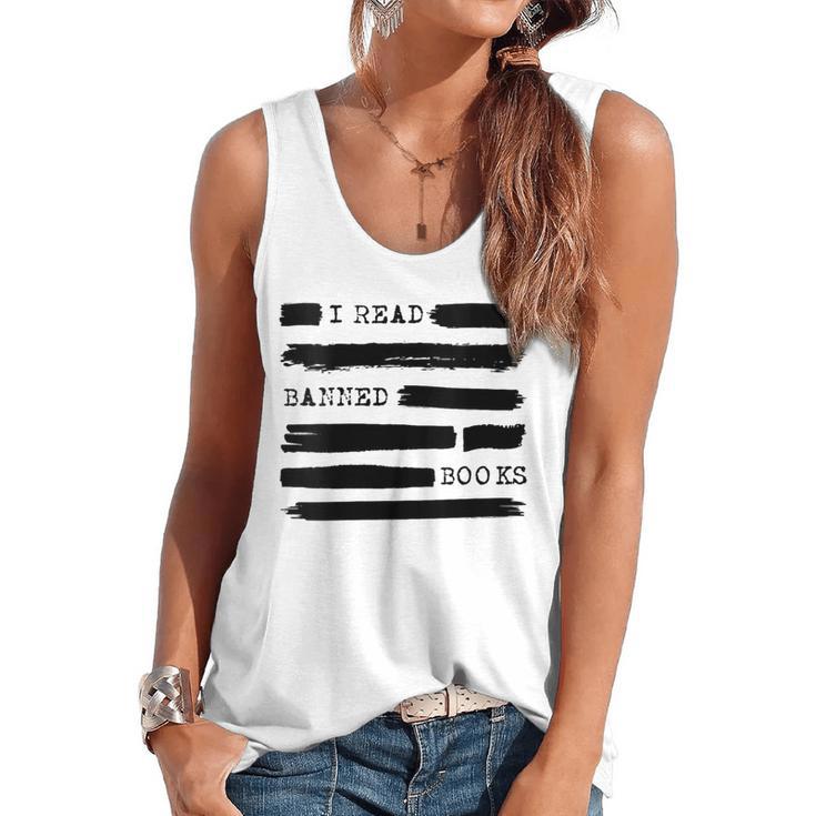 I Read Banned Books Banned Books Week Librarian Teacher Flowy Tank