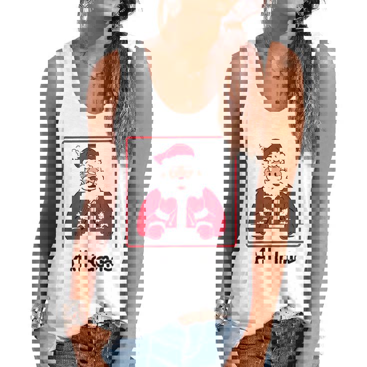 Retro All Done Christmas Special Ed Teacher Team Santa Women Flowy Tank