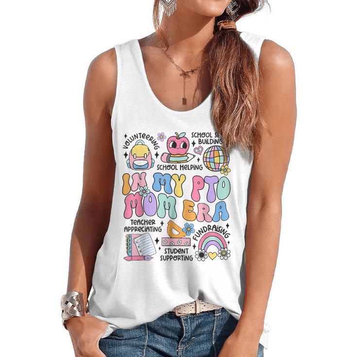 Retro In My PTO Mom Era Parent Organization Team Teacher Flowy Tank