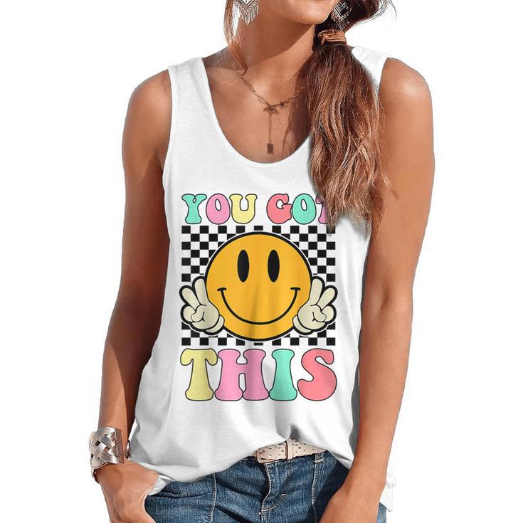 You Got This Retro Smile Motivational Testing Day Teacher Flowy Tank