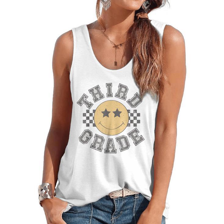 Retro Third Grade Teacher Student 1st Day Back To School Flowy Tank