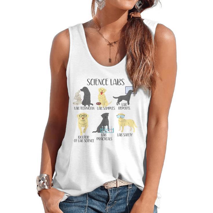 Science Labs Dogs Labrador Retriever Science Teacher Flowy Tank