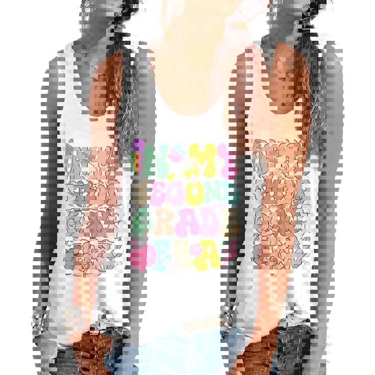 In My Second Grade Era Teachers Women Back To School Girls Flowy Tank