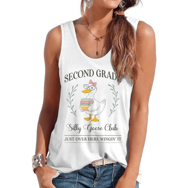 Second Grade Silly Goose Club For Teacher Or Student Flowy Tank