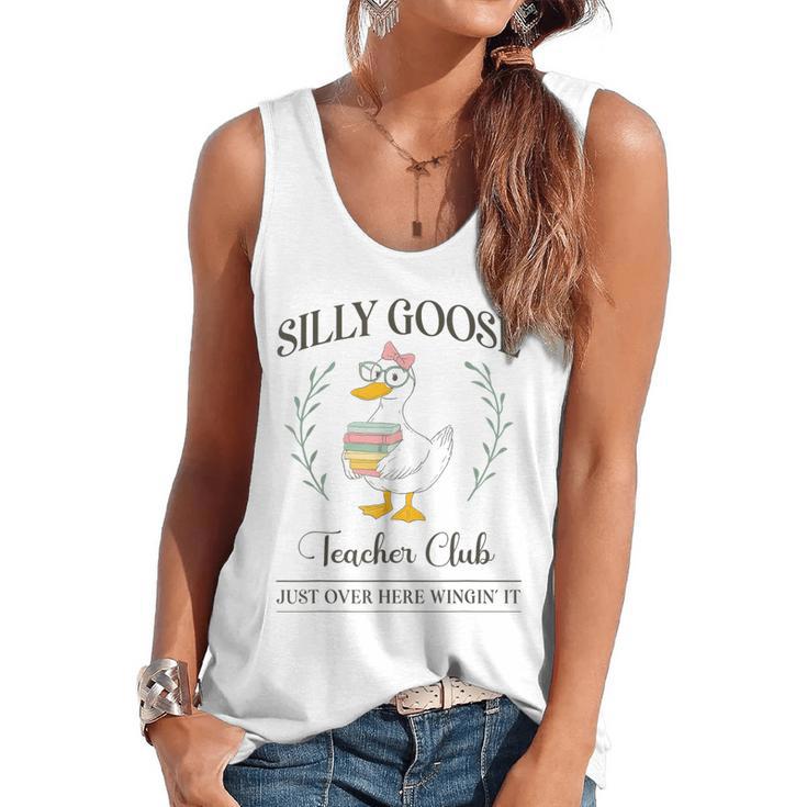 Silly Goose Teacher Club Flowy Tank