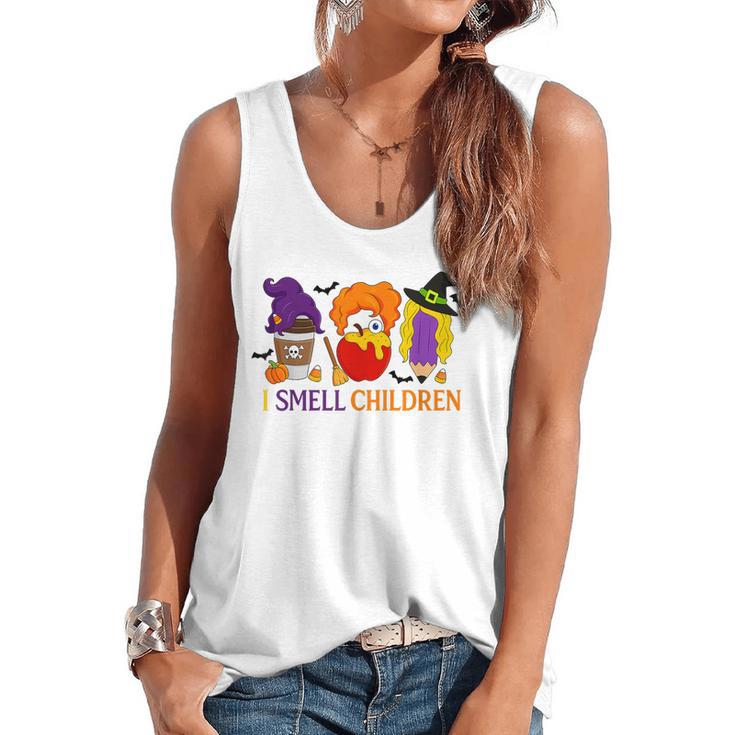 I Smell Children Witch Teacher Halloween Trick Or Teach Flowy Tank