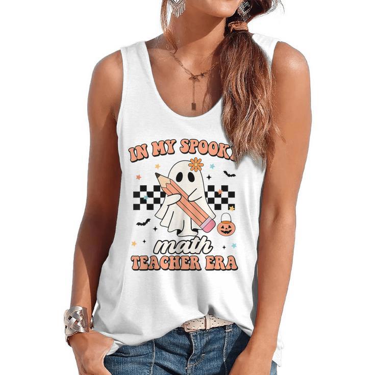 In My Spooky Math Teacher Era Groovy Retro Halloween Costume For Men Women Flowy Tank