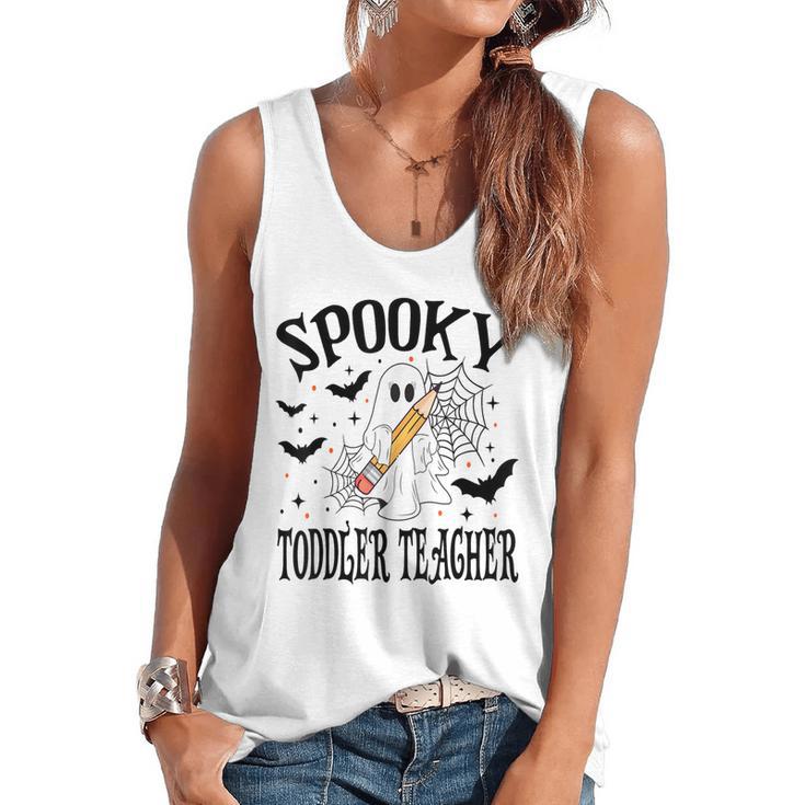 Spooky Toddler Teacher Halloween School Flowy Tank