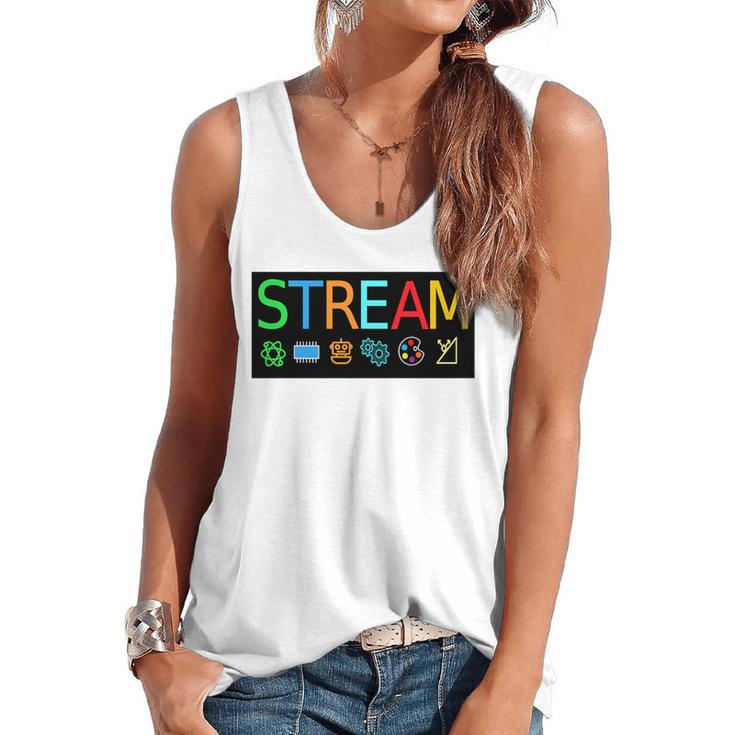 Stream Technology Robotics Shirt For Teachers And Students Premium Tri-Blend Flowy Tank
