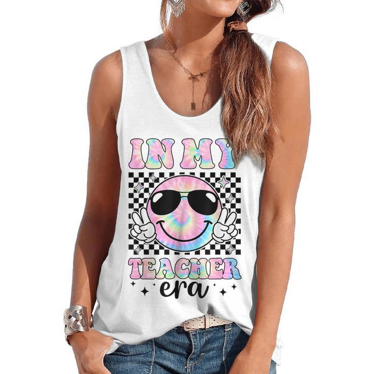 In My Teacher Era Groovy Tie Dye Back To School Cute Teacher Flowy Tank