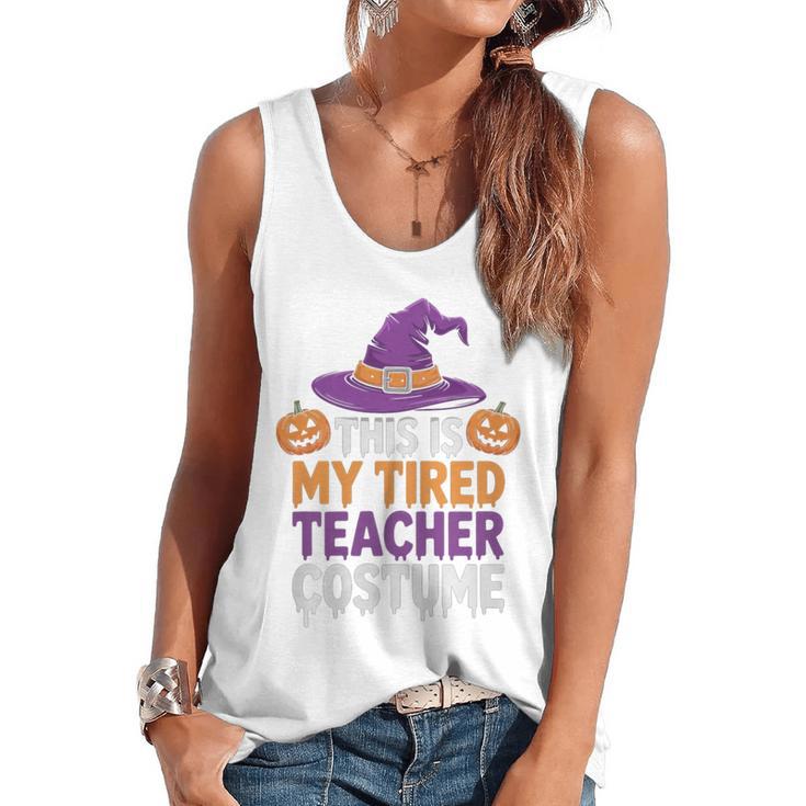 This Is My Tired Teacher Costume Halloween Premium Tri-Blend Flowy Tank
