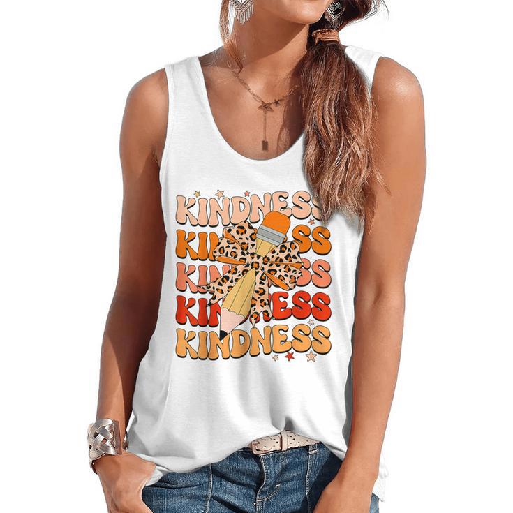Unity Day Orange Kindness Teacher Bow Anti Bullying Be Kind Flowy Tank