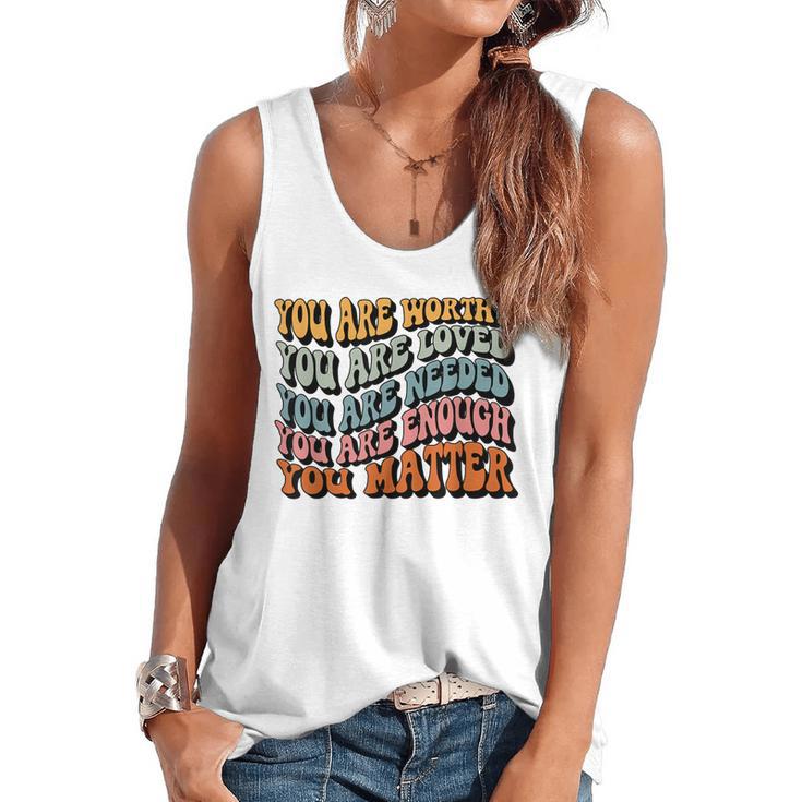 Unity Day Tee Orange Women Teacher You Matter Orange Be Kind Flowy Tank