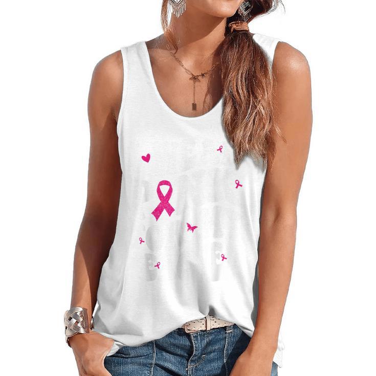 I Wear Pink For My Teacher Breast Cancer Awareness Support Men Women Flowy Tank