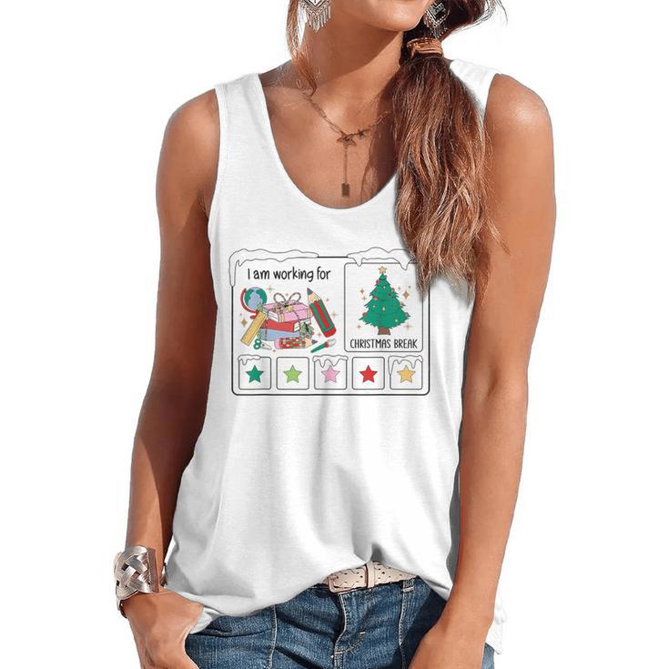 I Am Working For Christmas Break Special Education Teacher Flowy Tank