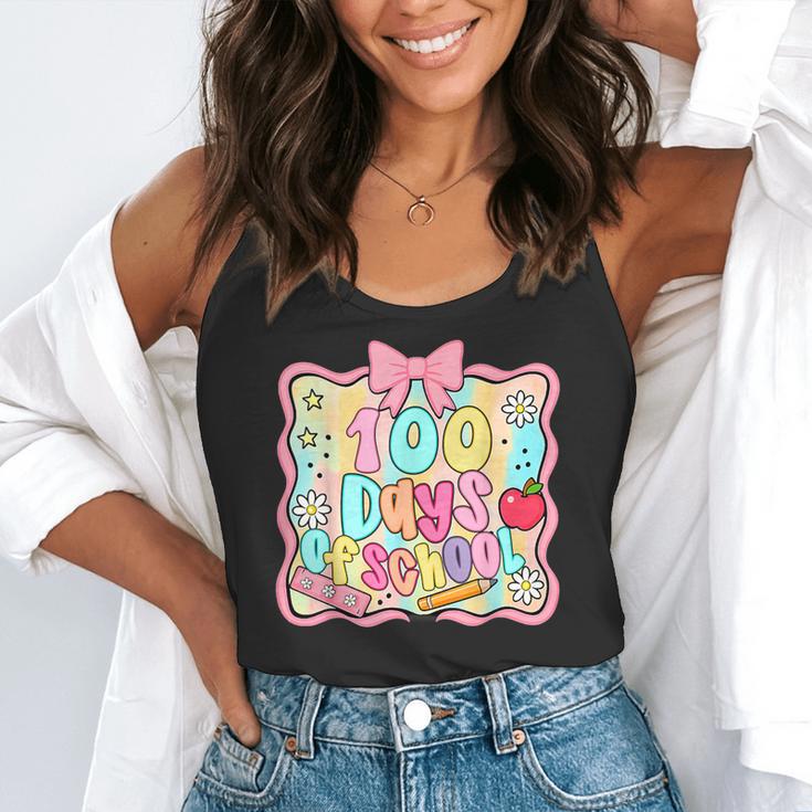 100 Days Of School Preppy 100th Day Of School Teacher Kids Flowy Tank, funny gift 100 Days Of School Preppy 100th Day Of School Teacher Kids Flowy Tank, funny gift