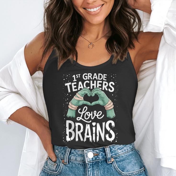1st Grade Teachers Love Brains Shirt Halloween Teacher Flowy Tank, funny gift 1st Grade Teachers Love Brains Shirt Halloween Teacher Flowy Tank, funny gift