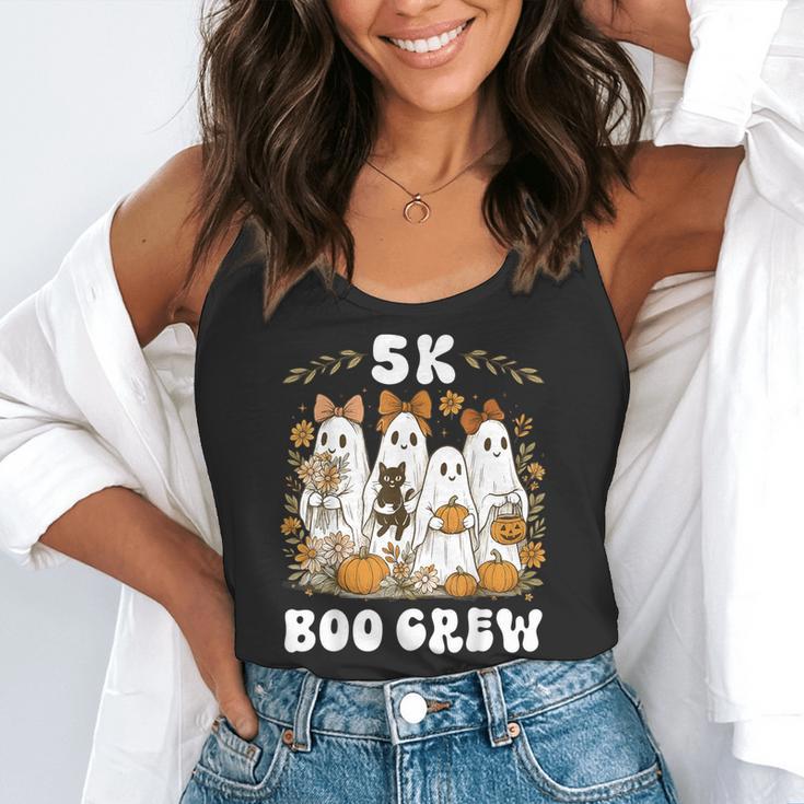 5K Boo Crew Halloween Teacher K5 Floral Ghost Trick Or Teach Flowy Tank, funny gift