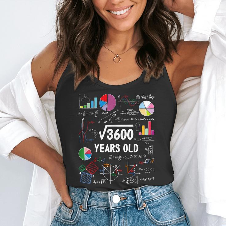 60 Year Old Math Teacher Square Root Of 3600 60th Birthday Flowy Tank, funny gift