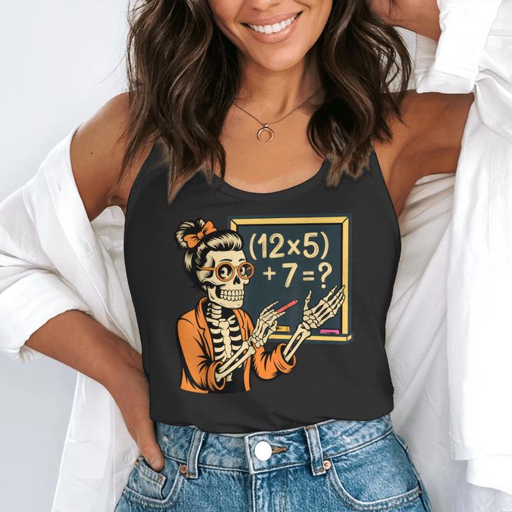 67 Teacher Halloween Skeleton Flowy Tank, funny gift 67 Teacher Halloween Skeleton Flowy Tank, funny gift