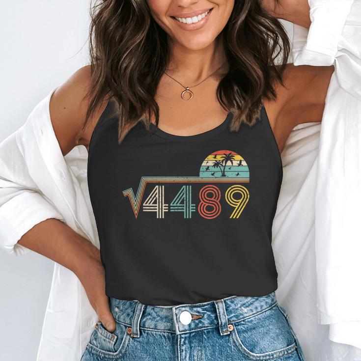 67 Vintage Meme Square Root 4489 Slang Math Teacher Flowy Tank, funny gift