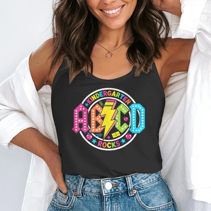 ABCD Kindergarten Rocks Back To School Teachers Students Flowy Tank, funny gift