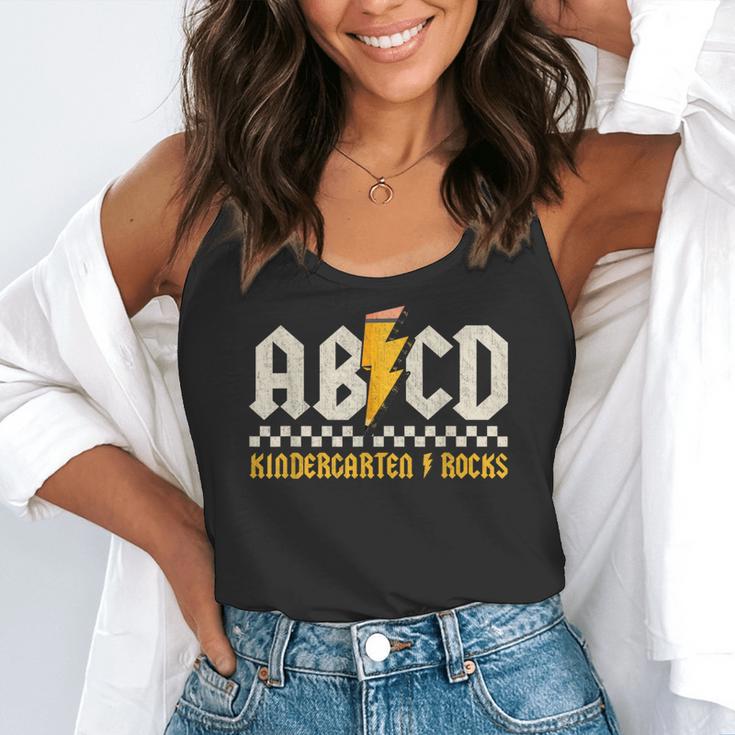 ABCD Kindergarten Rocks Pencil Lightning Students Teachers Flowy Tank, funny gift