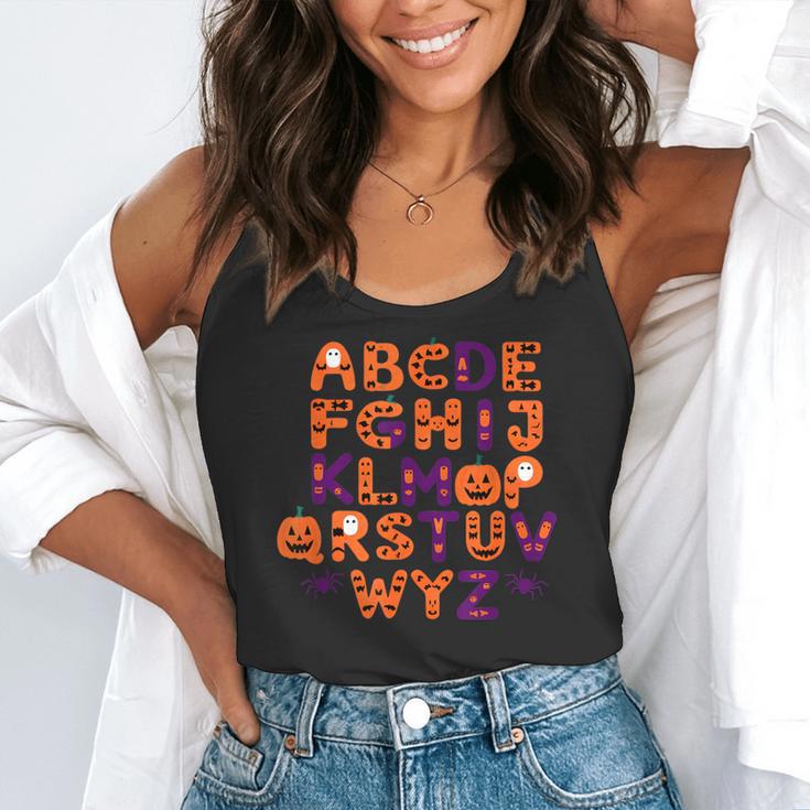 ABCs Learning Kindergarten Teacher Halloween Alphabet Flowy Tank, funny gift