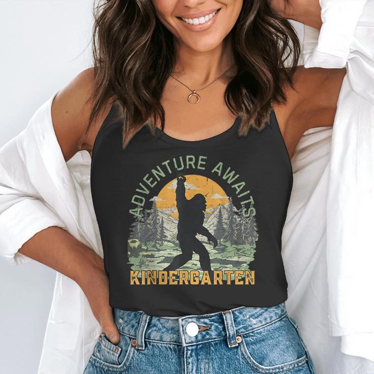 Adventure Awaits Bigfoot Teacher Kindergarten Back To School Flowy Tank, funny gift Adventure Awaits Bigfoot Teacher Kindergarten Back To School Flowy Tank, funny gift