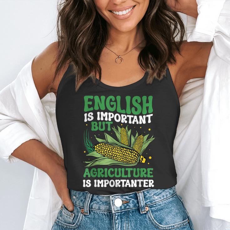 AG Teacher English Is Important But Agriculture Teacher Flowy Tank, funny gift