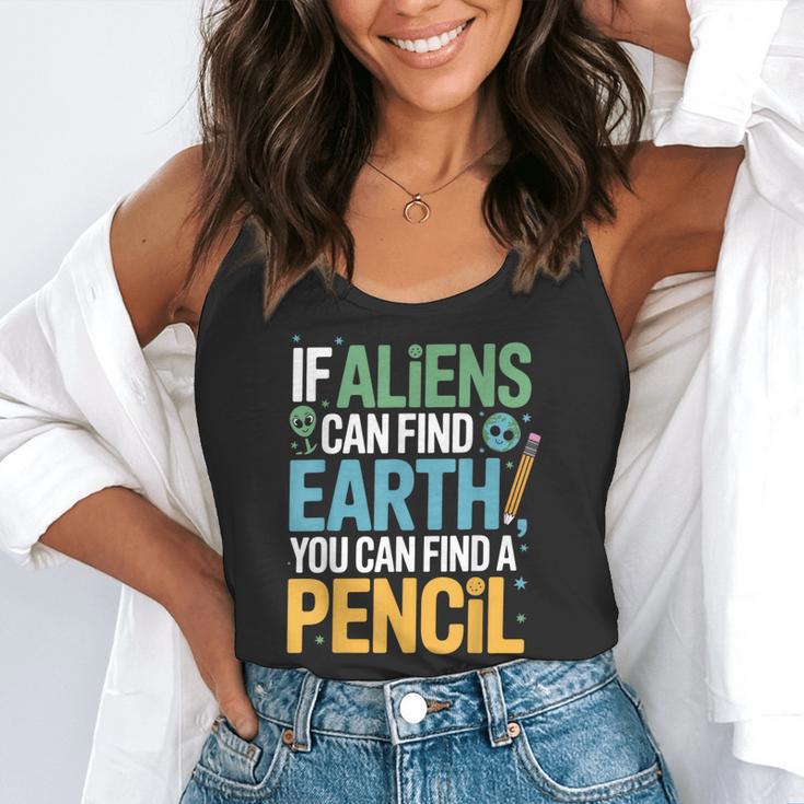 If Aliens Can Find Earth You Can Find a Pencil Teacher Flowy Tank, funny gift If Aliens Can Find Earth You Can Find a Pencil Teacher Flowy Tank, funny gift