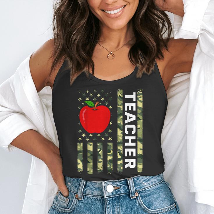 American Flag Camouflage Teacher Patriotic 4th Of July Flowy Tank, funny gift American Flag Camouflage Teacher Patriotic 4th Of July Flowy Tank, funny gift